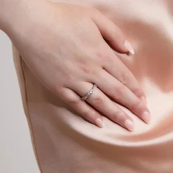 Gravierbarer Diamantring aus Roségold BDR0016-RSL