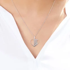 Gravierbarer 925er Silberanhänger Herz mit Zirkonia SP0985SL