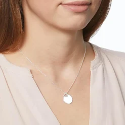 Gravierbarer 925er Silberanhänger rund mit Herz SP0891SL