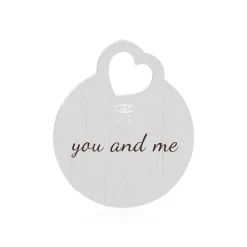 Gravierbarer 925er Silberanhänger rund mit Herz SP0891SL