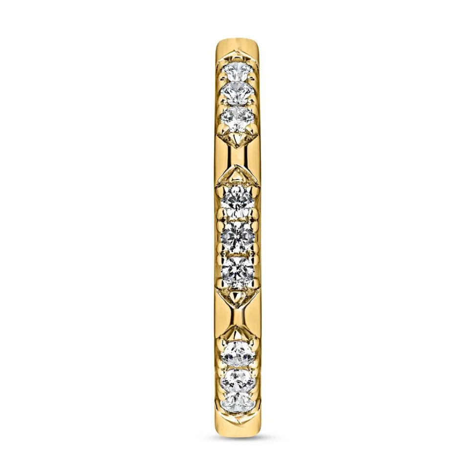 Gravierbarer Gelbgold Ring mit lab grown Diamanten BDR0121LG-GSL