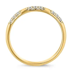 Gravierbarer Gelbgold Ring mit lab grown Diamanten BDR0121LG-GSL