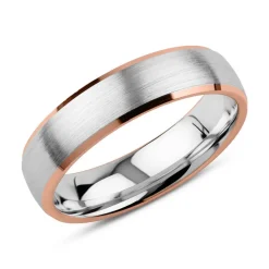 Gravierbarer Herrenring aus 925er Silber, rosévergoldet R8598SL
