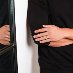 Gravierbarer Herrenring aus 585er Weißgold ER0001SL