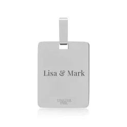 Gravierbarer Herz-Anhänger Edelstahl bicolor P5178SL