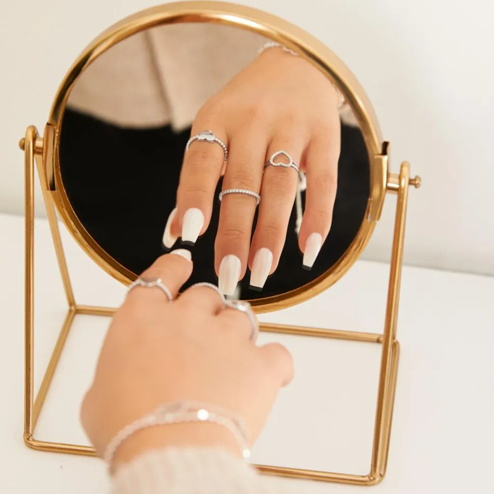 Gravierbarer Herzring für Damen aus Sterlingsilber SR0487SL