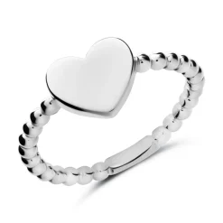Gravierbarer Herzring für Damen aus Sterlingsilber SR0487SL