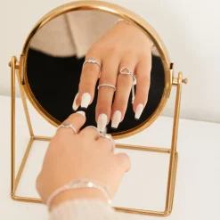 Gravierbarer Herzring für Damen aus Sterlingsilber SR0487SL