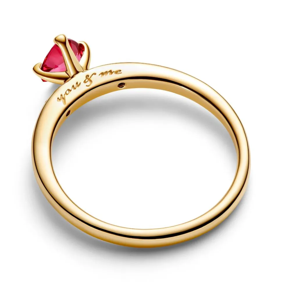 Gravierbarer Herzring für Damen, IP Gold, Moments 166574C01