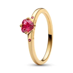 Gravierbarer Herzring für Damen, IP Gold, Moments 166574C01