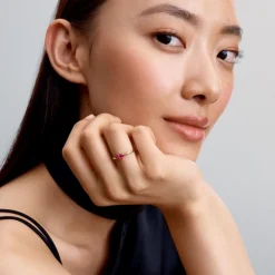 Gravierbarer Herzring für Damen, IP Gold, Moments 166574C01