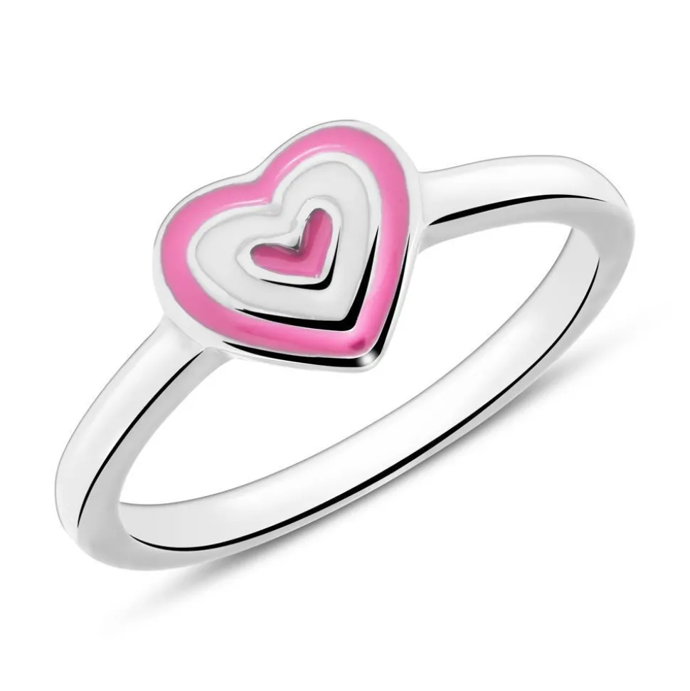 Gravierbarer Kinder Ring Herz aus Sterlingsilber CR0005SL