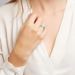 Gravierbarer Ring aus 925er Silber, rosé mit Zirkonia R8598czSL