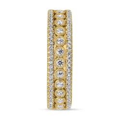 Gravierbarer Ring aus Gelbgold, lab grown Brillanten BDR0074LG-GSL