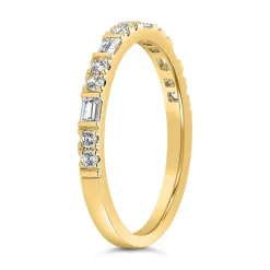 Gravierbarer Ring aus Gelbgold mit lab grown Diamanten BDR0065LG-GSL