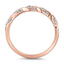 Gravierbarer Ring mit lab grown Diamanten aus Roségold BDR0119LG-RSL