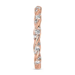 Gravierbarer Ring mit lab grown Diamanten aus Roségold BDR0119LG-RSL