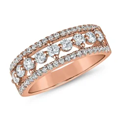 Gravierbarer Ring mit lab grown Diamanten, roségold BDR0067LG-RSL