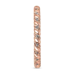 Gravierbarer Ring mit lab grown Brillanten, Roségold BDR0104LG-RSL