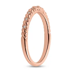 Gravierbarer Ring mit lab grown Brillanten, Roségold BDR0104LG-RSL