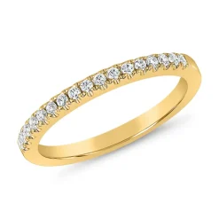 Gravierbarer Ring mit lab grown Diamanten, Gelbgold BDR0071LG-GSL
