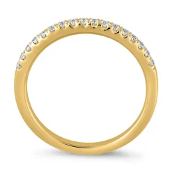 Gravierbarer Ring mit lab grown Diamanten, Gelbgold BDR0071LG-GSL