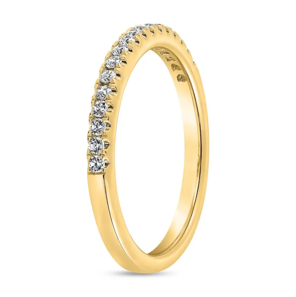 Gravierbarer Ring mit lab grown Diamanten, Gelbgold BDR0071LG-GSL