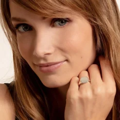 Gravierbarer Siegelring für Damen aus Sterlingsilber TR2248-001-21