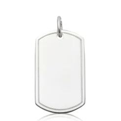 Gravierbares 925 Sterling Silber Dog Tag SP0268SL