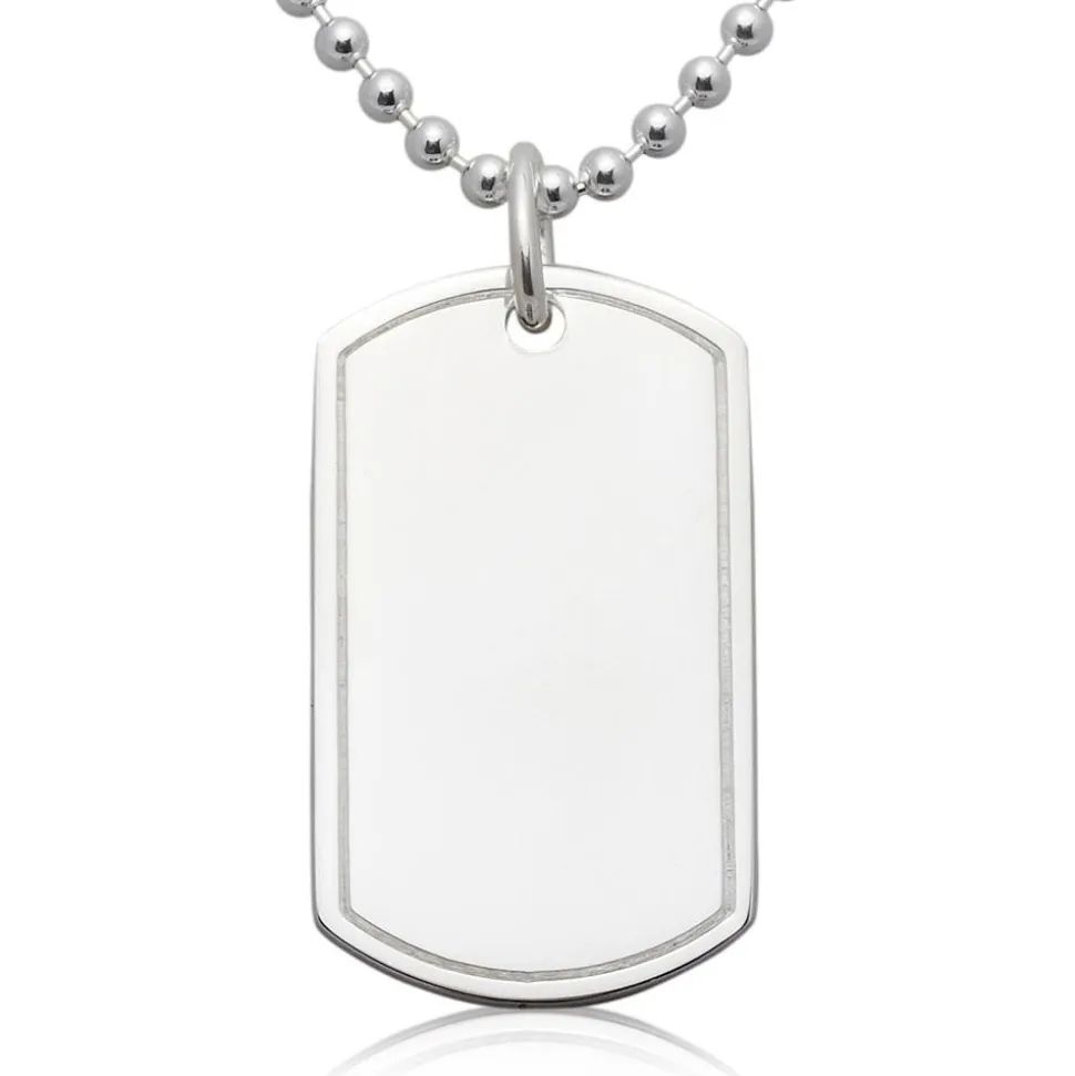 Gravierbares 925 Sterling Silber Dog Tag SP0268SL