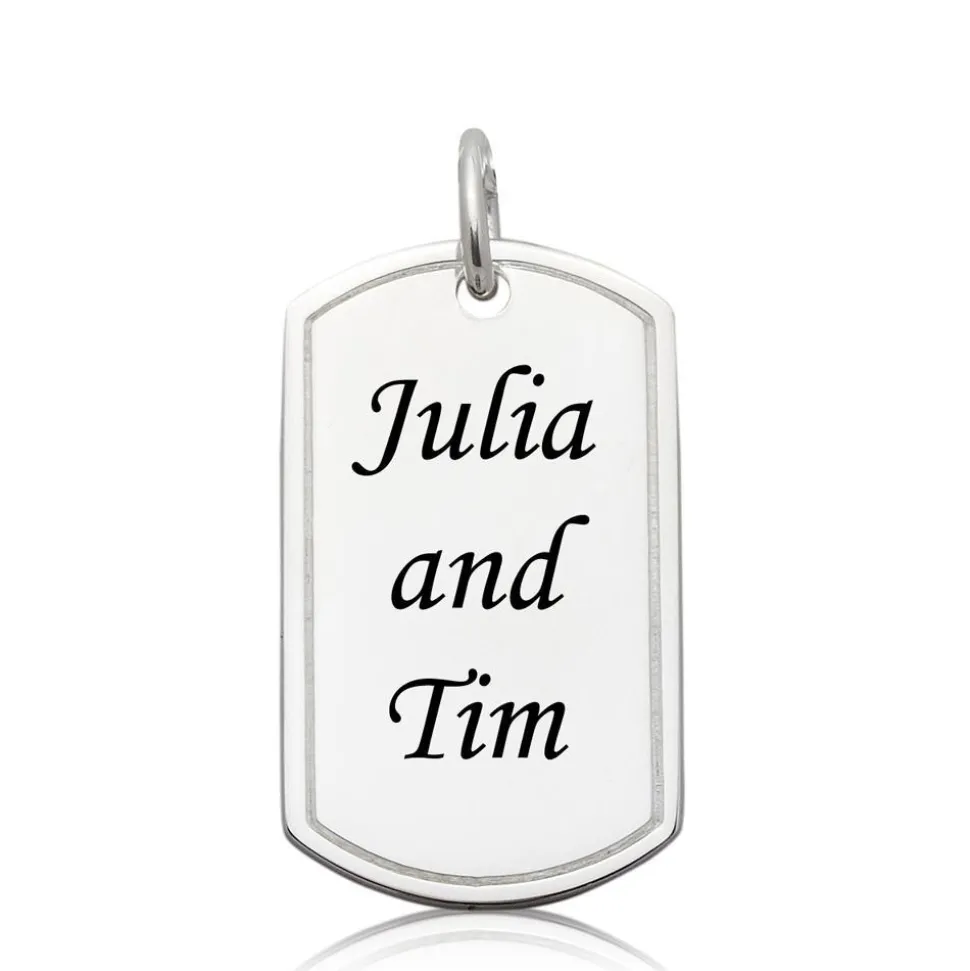 Gravierbares 925 Sterling Silber Dog Tag SP0268SL
