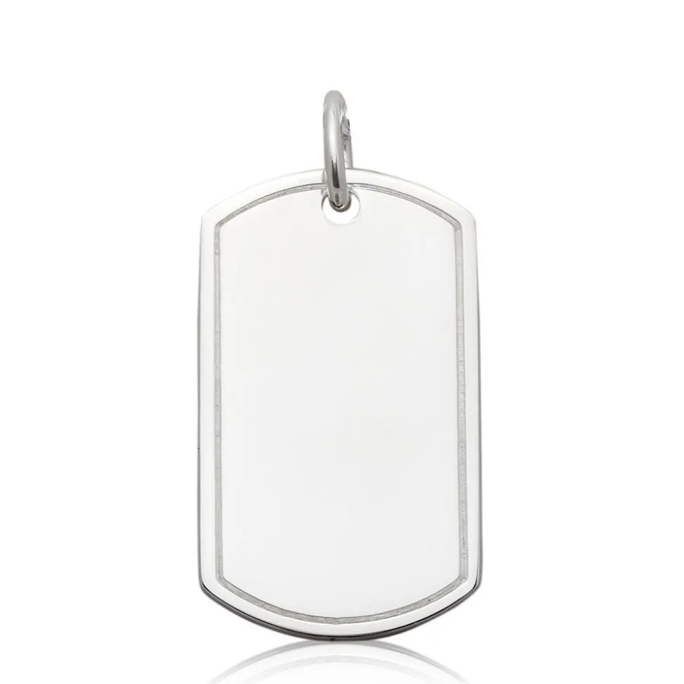 Gravierbares 925 Sterling Silber Dog Tag SP0268SL