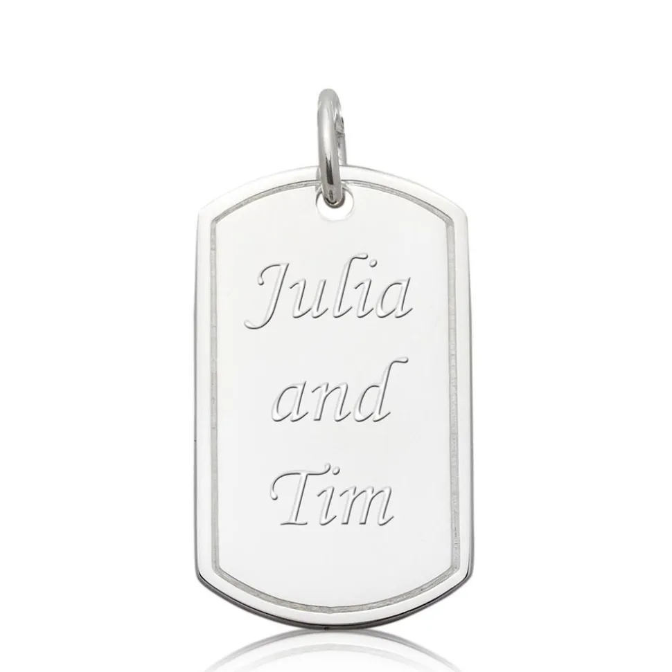 Gravierbares 925 Sterling Silber Dog Tag SP0268SL