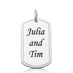 Gravierbares 925 Sterling Silber Dog Tag SP0268SL