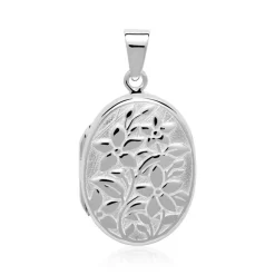 Gravierbares Medaillon Blumen aus Sterlingsilber SP0955SL