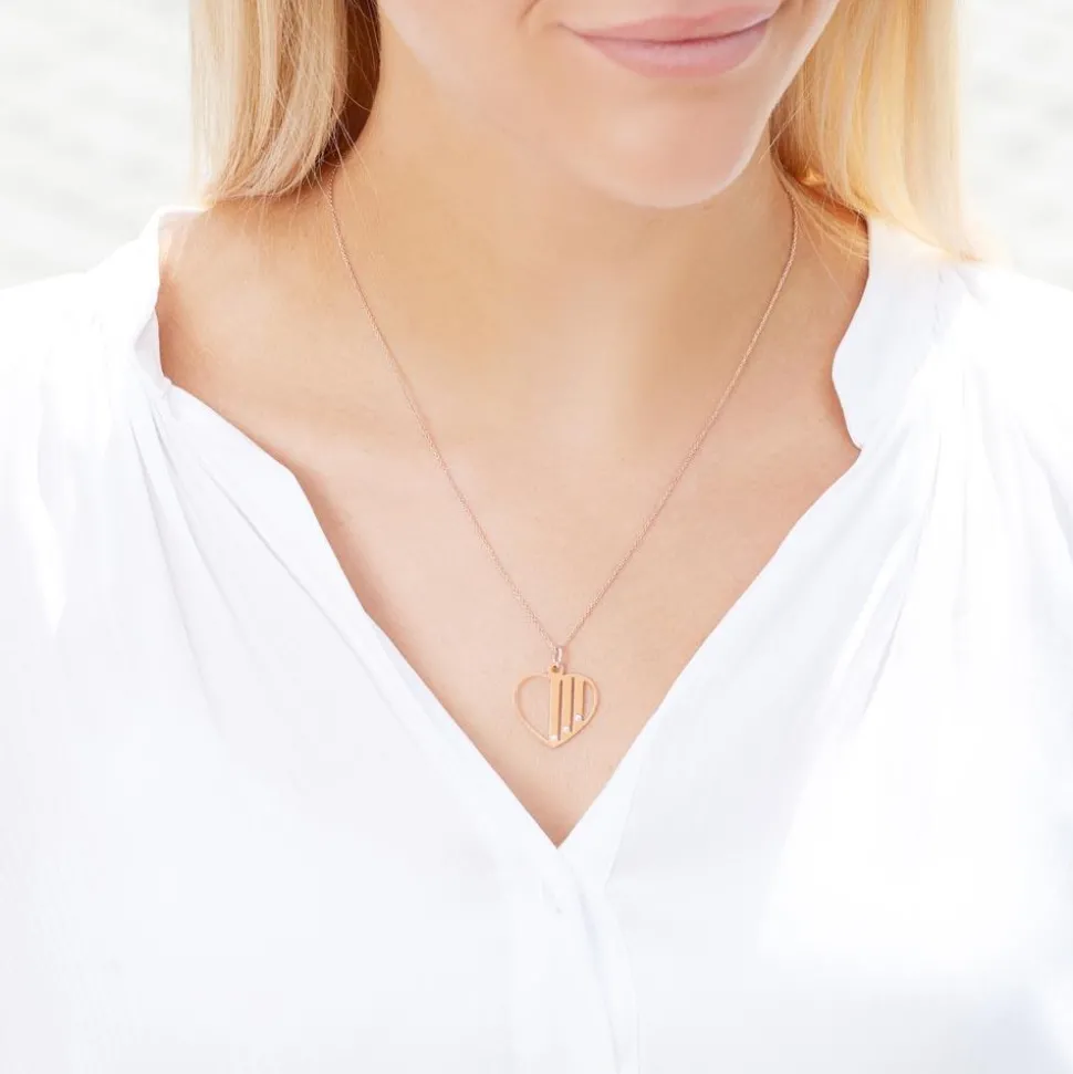 Gravur Anhänger aus 925er Silber, rosé mit Zirkonia SP0988SL