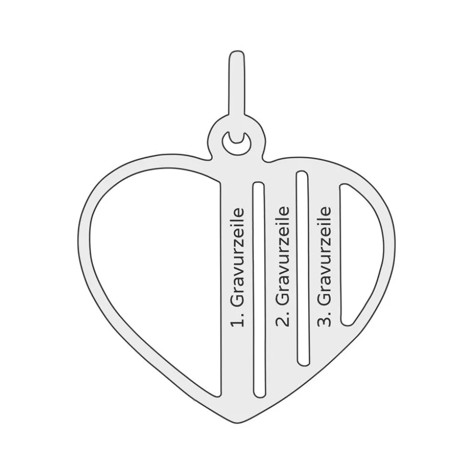 Gravur Anhänger aus 925er Silber, rosé mit Zirkonia SP0988SL