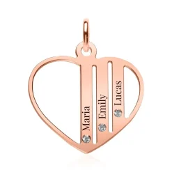 Gravur Anhänger aus 925er Silber, rosé mit Zirkonia SP0988SL