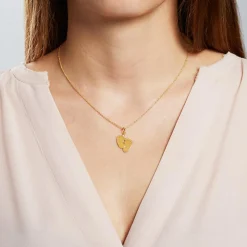 Gravur Anhänger Babyfüße aus vergoldetem Sterlingsilber SP0877SL