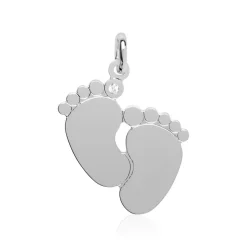 Gravur Anhänger Babyfüße aus 925er Sterlingsilber SP0876SL