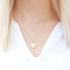 Gravur Anhänger Herz 925er Silber, vergoldet Zirkonia SP0981SL