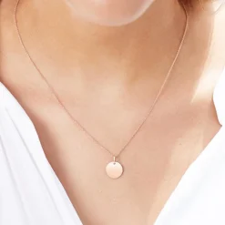 Gravur Anhänger Kreis aus rosévergoldetem 925er Silber SP0975SL