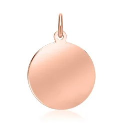 Gravur Anhänger Kreis aus 14K Roségold GP0293SL