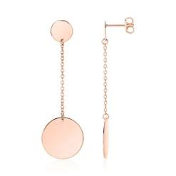 Gravur Damen Ohrstecker aus 925er Silber, vergoldet SE1080-RSL