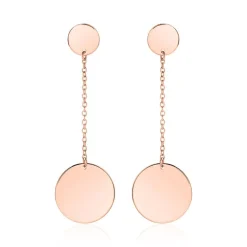 Gravur Damen Ohrstecker aus 925er Silber, vergoldet SE1080-RSL