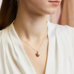 Gravur Herz Medaillon aus 14K Roségold aufklappbar GP0300SL