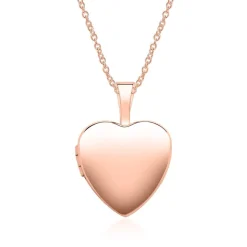 Gravur Herz Medaillon aus 14K Roségold aufklappbar GP0300SL
