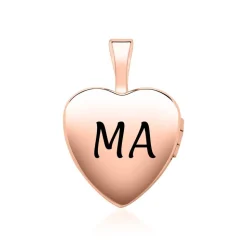 Gravur Herz Medaillon aus 14K Roségold aufklappbar GP0300SL