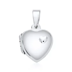 Gravur Herz Medaillon aus Sterlingsilber teilmattiert SP0971SL
