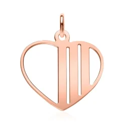Gravur Herzanhänger aus rosévergoldetem 925er Silber SP0987SL